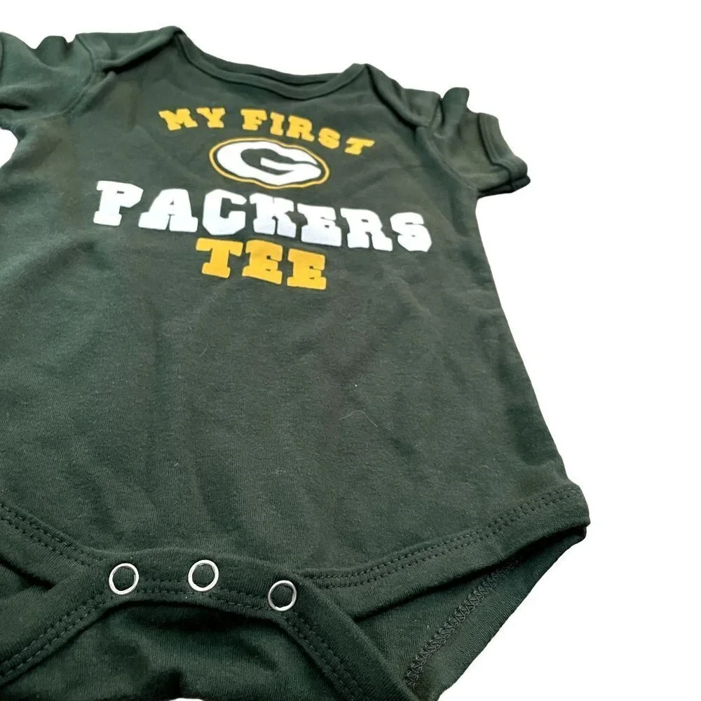 NWT NFL baby onesie my first packers tee greenbay NFL cotton green gold